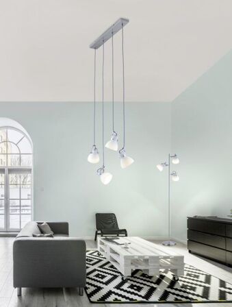 2 stk. trio ginelli glas pendel hvid(ubrugt)