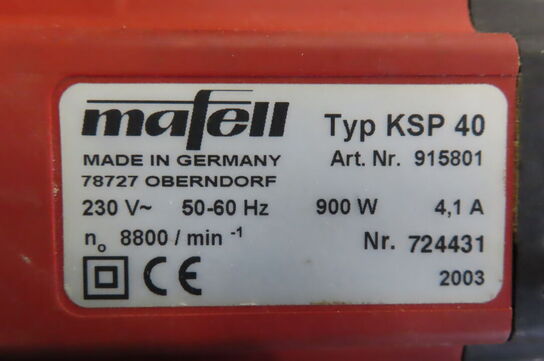 Håndrundsav MAFEL KSP40 inkl. skinne