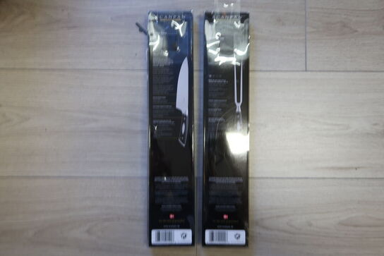2 stk. Scanpan kniv / gaffel