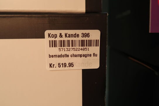 6 stk. Georg Jensen Bernadotte champagneglas