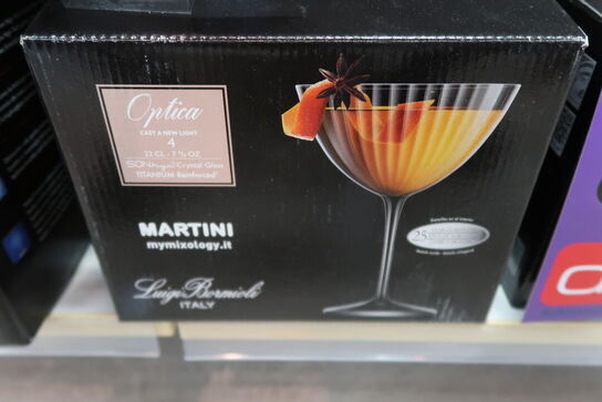 1 pk. Luigi Bormioli Optica martiniglas 22 cl 4 stk.