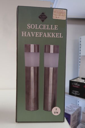 2 pk. Cozzy solcelle havefakler stål 2 stk. Ø6xH41 cm
