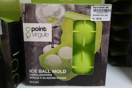 2 pk. Point Virgule silikone iskugleform grøn Ø4,5 cm