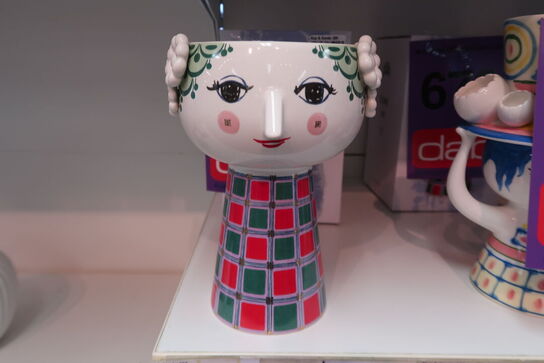 Bjørn Wiinblad Eva vase mørkegrøn 18,5 cm
