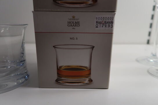 3 stk. Holmegaard No. 5 sjusglas klar 33 cl
