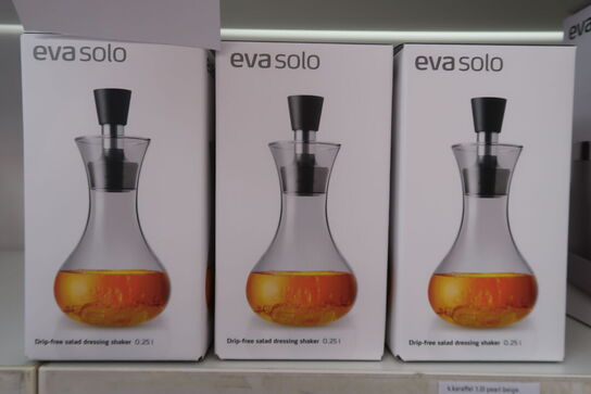 3 stk. Eva Solo dressingshaker glas 0,25 liter