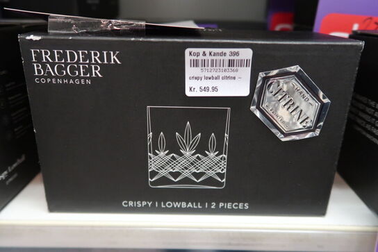 2 stk. Frederik Bagger Crispy lowball citrine glas 38 cl