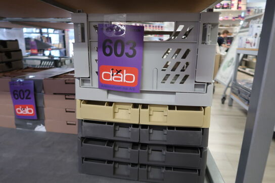 6 stk. Stabelbar foldekasse  50x33x20 cm