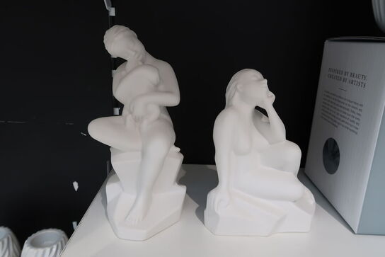 2 stk. Kähler Beginnings figur hvid 23 cm