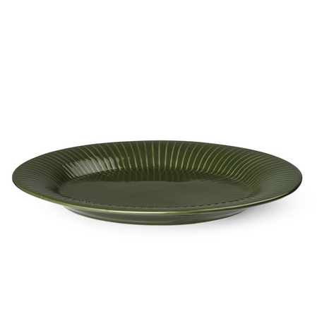 2 stk. Kähler Hammershøi ovalt fad forest green 28,5 cm