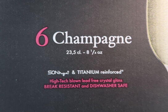 6 stk. Luigi Bormioli Palace champagneglas 23,5 cl 