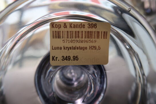 2 stk. Luna krystalstage H 29,5 cm 