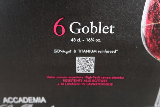 6 stk. Luigi Bormioli Aero rødvinsglas 48 cl 