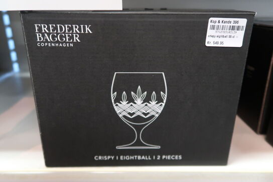 2 stk. Frederik Bagger Crispy eightball glas klar glas