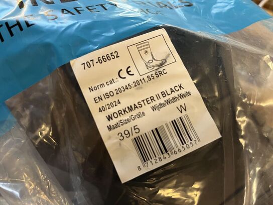 8 Par. Sikkerheds Gummistøvler. Blandet Str