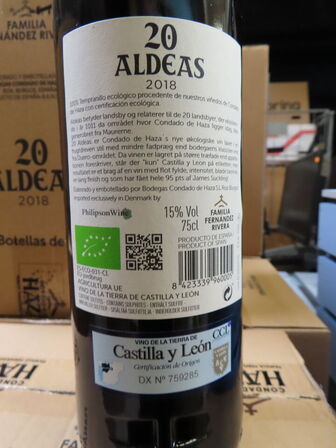 6 fl. rødvin, 20 ALDEAS, Bodegas Condado De Haza 2018