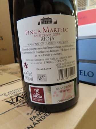 6 fl. rødvin, FINCA MARTELO Reserva, Rioja 2019