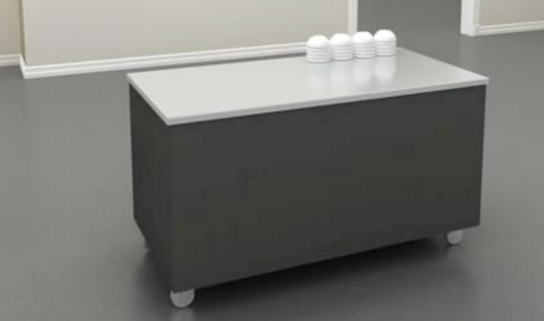 Mobildisk neutral antracit grå  (Udstillingsmodel)