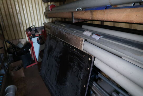 Grenreol med div. Tagrender, rør m.m.