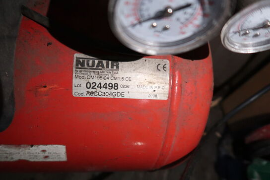 Kompressor NUAIR OM195-24 CM1,5 CE samt kabeltromle