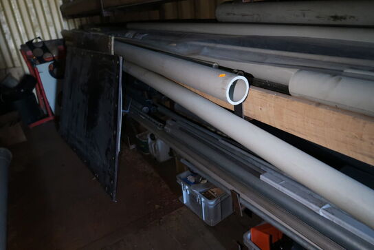 Grenreol med div. Tagrender, rør m.m.