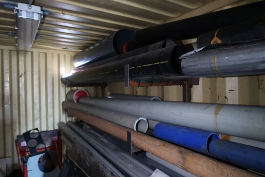 Grenreol med div. Tagrender, rør m.m.