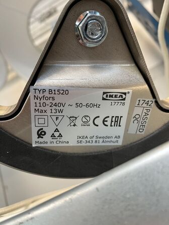 3 Stk. Bordlamper 2 x IKEA NYFORS + 1 x ZARA HOME