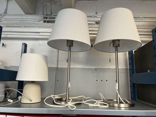 3 Stk. Bordlamper 2 x IKEA NYFORS + 1 x ZARA HOME