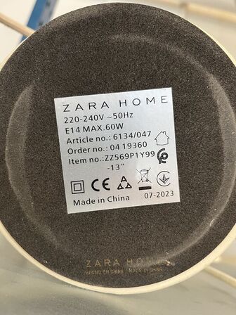 3 Stk. Bordlamper 2 x IKEA NYFORS + 1 x ZARA HOME