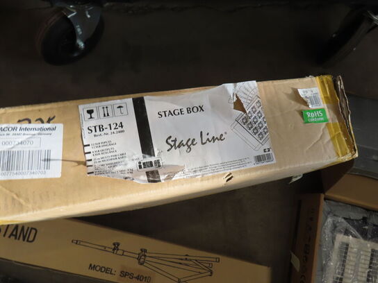 3 paller fra installationsafdeling - Højtalere, kabler, elektronik (se beskrivelse)