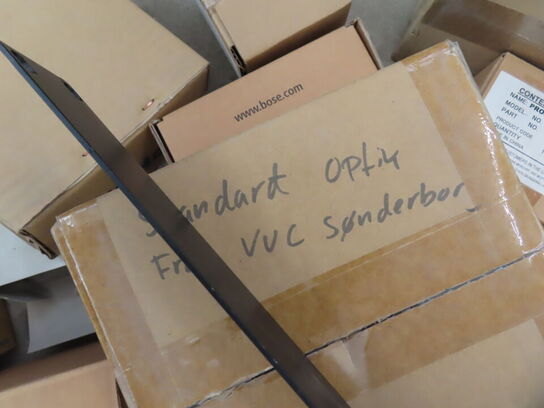 3 paller fra installationsafdeling - Højtalere, kabler, elektronik (se beskrivelse)