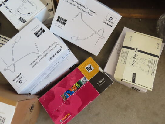 3 paller fra installationsafdeling - Højtalere, kabler, elektronik (se beskrivelse)