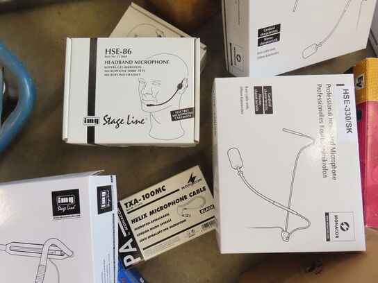 3 paller fra installationsafdeling - Højtalere, kabler, elektronik (se beskrivelse)