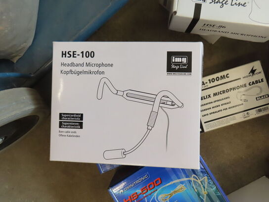 3 paller fra installationsafdeling - Højtalere, kabler, elektronik (se beskrivelse)