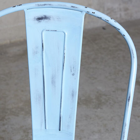 4 stk. Jernstole i light blue