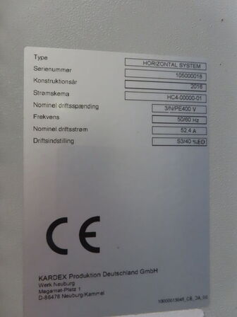 Kardex Remstar Shuttle lagerautomat HC-N680-960-610-2159-090