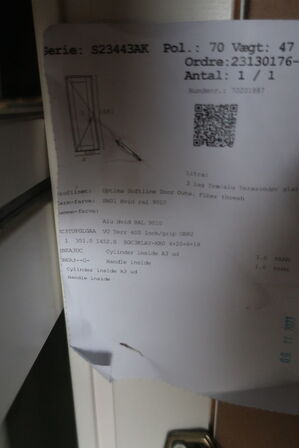 6 stk. vinduer/døre KPK