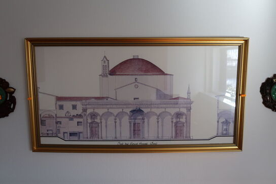 2 stk. vægudsmykning samt indrammet billede