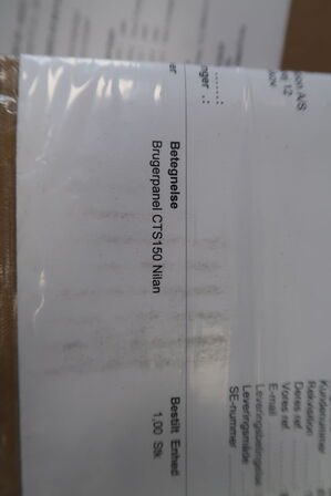 Brugerpanel NILAN CTS150 m.m.