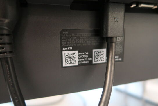 2 stk. computerskærme DELL P2422H, tastatur og dockingstation LENOVO