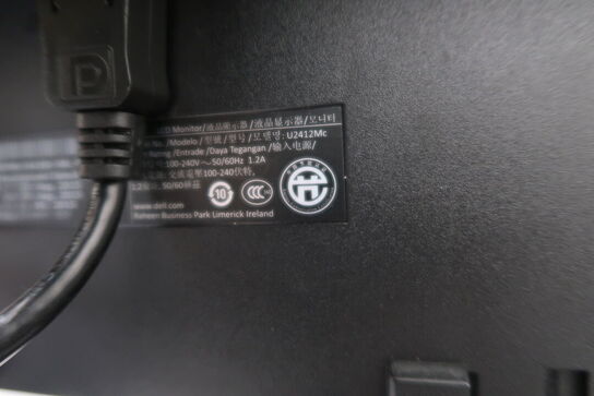 2 stk. computerskærme DELL U2412Mc, tastatur, mus, docking og headset