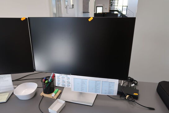 2 stk. computerskærme DELL P2725H, tastatur, mus og dockingstation