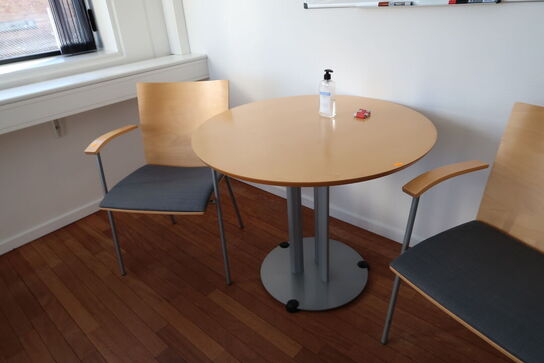 Mødebord med 2 stk. mødestole LAMMHULTS