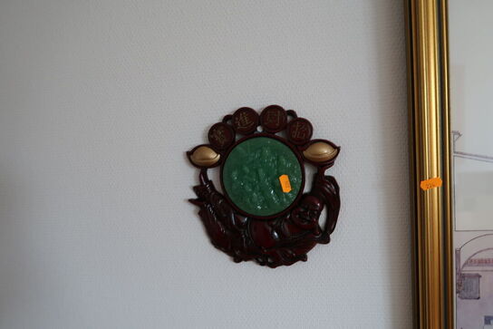 2 stk. vægudsmykning samt indrammet billede