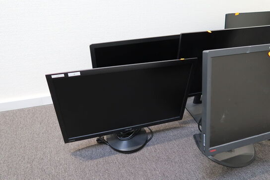 5 stk. computerskærme DELL S2722DGM, HP VH240a m.fl.