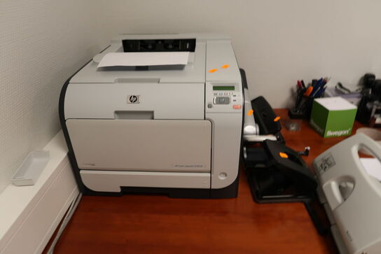 Printer HP Color LaserJet CP2025, hulmaskiner m.m.