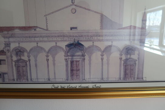 2 stk. vægudsmykning samt indrammet billede