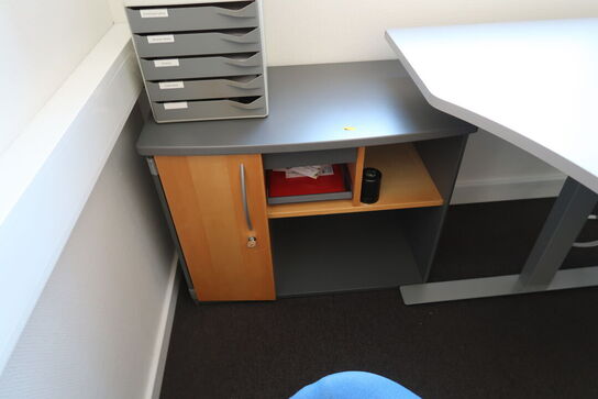 El. hæve/sænke skrivebord, skab/reol