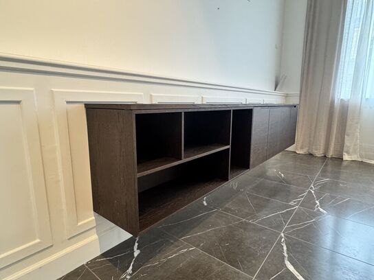 Boform Kvadrat KV85 skænk med linoleums top i røget eg