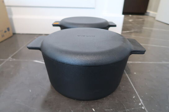 2 stk. Eva Solo Nordic Kitchen gryde sort 